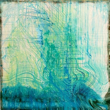 Peinture intitulée "Aqua reflexum green" par Julijana Voloder, Œuvre d'art originale, Acrylique