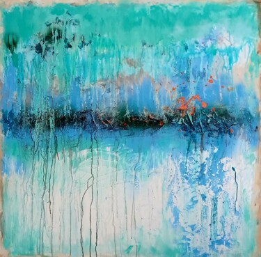 Painting titled "Aqua reflexum sea" by Julijana Voloder, Original Artwork, Acrylic