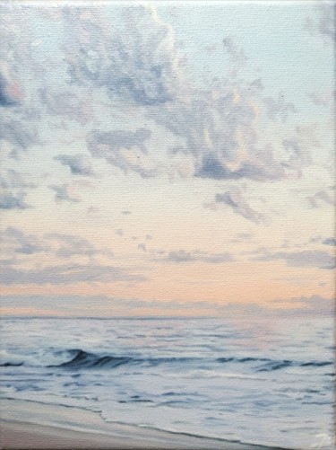 Картина под названием "Mini Seascape II" - Julija Usoniene, Подлинное произведение искусства, Масло Установлен на Деревянная…