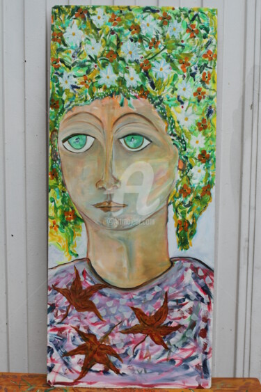 Painting titled "Sofia" by Julio Cesar Vasquez Patiño, Original Artwork, Oil