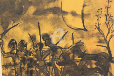 Pittura intitolato "Movimiento social" da Julio Cesar Vasquez Patiño, Opera d'arte originale, Olio