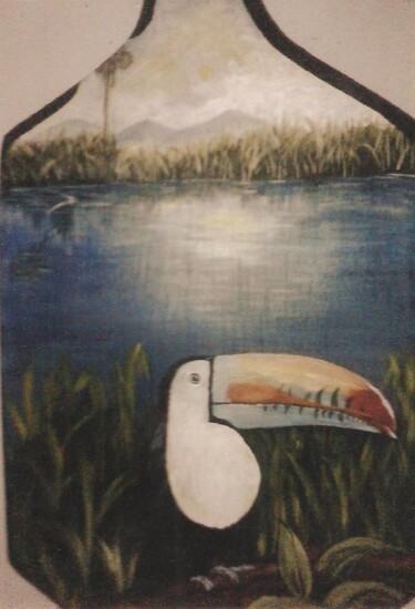 Peinture intitulée "Tucano" par Julio Cesar, Œuvre d'art originale, Huile