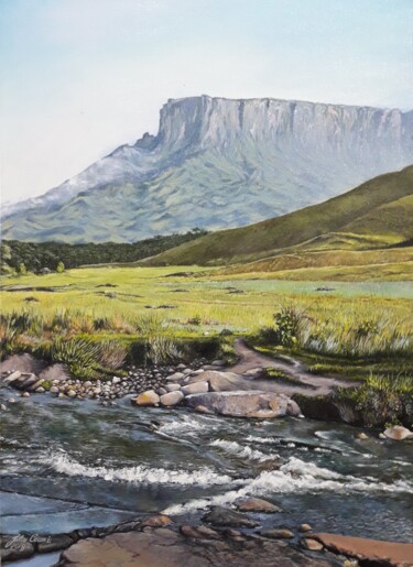 Pintura titulada "Monte Kukenan" por Julio Cesar, Obra de arte original, Oleo