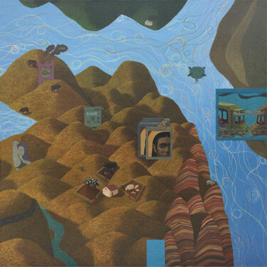 Peinture intitulée "La Hacienda Tokra" par Julio Gómez, Œuvre d'art originale, Huile