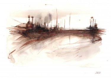 Peinture intitulée "Beast city 1" par Julien Jomard, Œuvre d'art originale, Huile