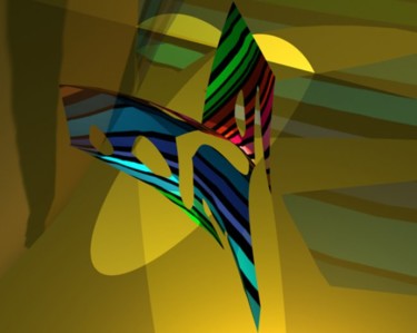 Картина под названием "fly" - Юлиус Подлас, Подлинное произведение искусства