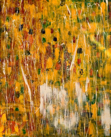 Painting titled ""MORNING" - yellow…" by Juliya Delani, Original Artwork, Acrylic