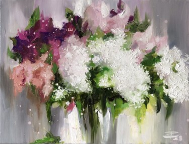 Ζωγραφική με τίτλο "Spring bouquet" από Juliya Fedotova, Αυθεντικά έργα τέχνης, Λάδι Τοποθετήθηκε στο Ξύλινο φορείο σκελετό