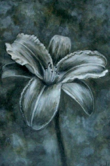 Painting titled "simple flower" by Juls, Original Artwork