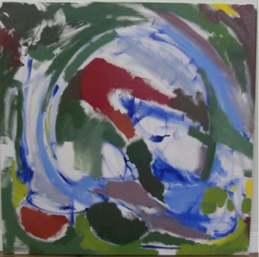 Pintura intitulada "Abstrait carré #4" por Juliette G-Coppens, Obras de arte originais