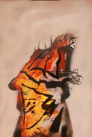 Malerei mit dem Titel "Tigre" von July, Original-Kunstwerk, Acryl