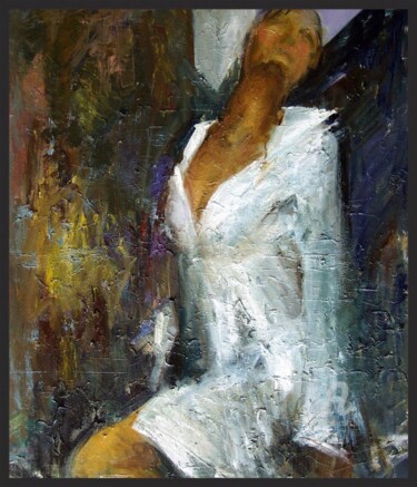 Painting titled "Expression" by Julya Moiseeva (FREYA MOZES), Original Artwork, Oil