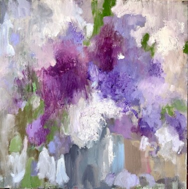 Painting titled "lilac" by Julya Moiseeva (FREYA MOZES), Original Artwork, Oil