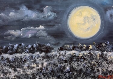 Ζωγραφική με τίτλο "Лед и холод" από Анна Шкуратова, Αυθεντικά έργα τέχνης, Λάδι