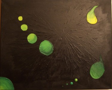 Peinture intitulée "Espace vert" par Julym, Œuvre d'art originale, Huile