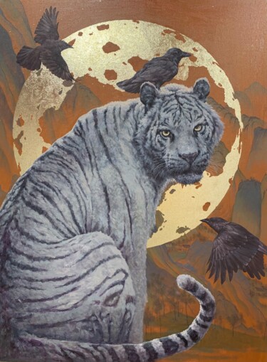 绘画 标题为“溯古-寅虎” 由俊明 李, 原创艺术品, 颜料