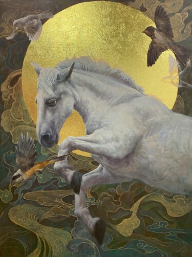 绘画 标题为“溯古-午马” 由俊明 李, 原创艺术品, 颜料