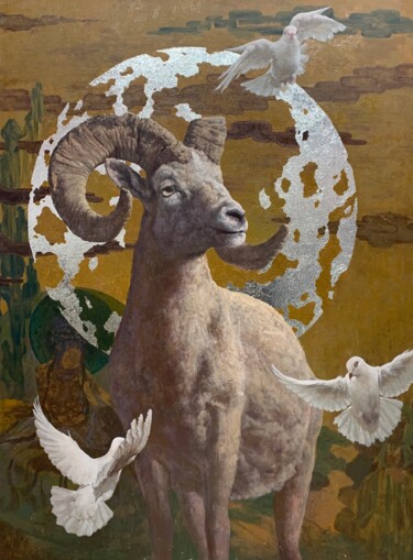 绘画 标题为“溯古-未羊” 由俊明 李, 原创艺术品, 颜料