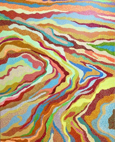 Peinture intitulée "山河2" par Jun Ming Li, Œuvre d'art originale, Acrylique