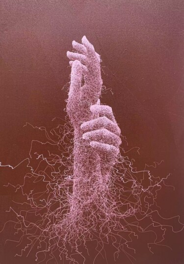 绘画 标题为“缠绕-千丝线” 由俊明 李, 原创艺术品, 丙烯
