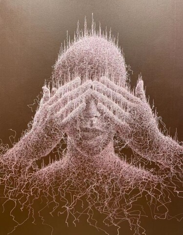 绘画 标题为“缠绕-失明者” 由俊明 李, 原创艺术品, 丙烯
