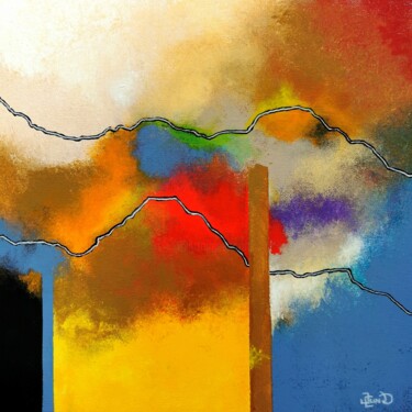 Peinture intitulée "cheminement abstrai…" par Jund, Œuvre d'art originale, Acrylique