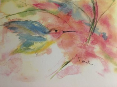 Painting titled "Breadth of Spring" by June Becker, Original Artwork, Watercolor