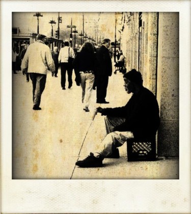 Photography titled "Chicago Beggar" by Jun-Jun Sta. Ana, Original Artwork