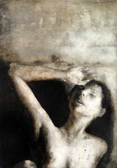 Schilderij getiteld "La petite mort - I" door Mindaugas Juodis, Origineel Kunstwerk, Acryl