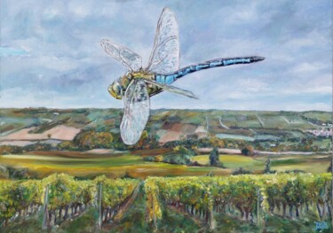 Malerei mit dem Titel "Dragonfly, Selz Val…" von Jura Kuba, Original-Kunstwerk, Öl