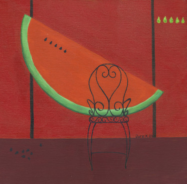 Pintura titulada "watermelon" por Jure Kralj, Obra de arte original, Acrílico