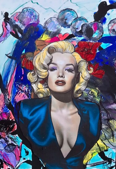 Painting titled ""Hommage an Marilyn…" by Jürgen Grafe, Original Artwork, Acrylic