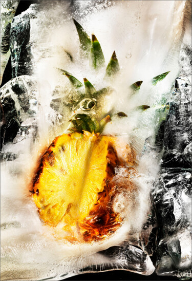 Fotografie mit dem Titel "Ananas" von Jürgen Haffa (creator), Original-Kunstwerk, Digitale Fotografie Auf Aluminium montiert