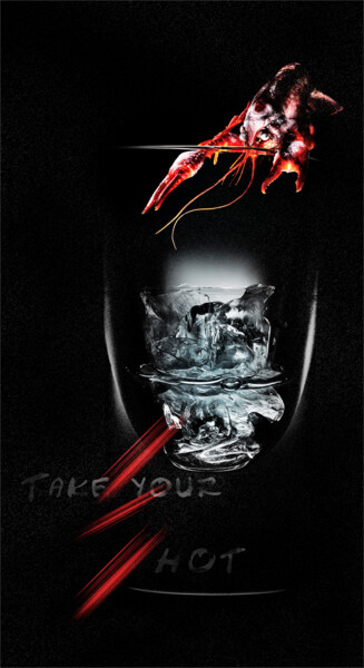 Digital Arts titled "Take your shot" by Jürgen Haffa (creator), Original Artwork, Photo Montage Mounted on Aluminium