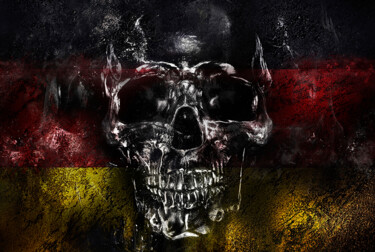 Digitale Kunst getiteld "Nation Skull Deutsc…" door Jürgen Haffa (creator), Origineel Kunstwerk, Foto Montage Gemonteerd op…