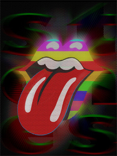 Arte digital titulada "The Rolling Stones" por Jürgen Haffa (creator), Obra de arte original, Foto-montaje Montado en Alumin…