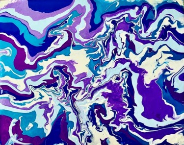 Malarstwo zatytułowany „Artic view” autorstwa Jurgen Jabouille, Oryginalna praca, Akryl Zamontowany na Drewniana rama noszy