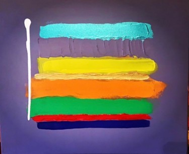 Malerei mit dem Titel "Burger , sauce tart…" von Jurgen Jabouille, Original-Kunstwerk, Acryl