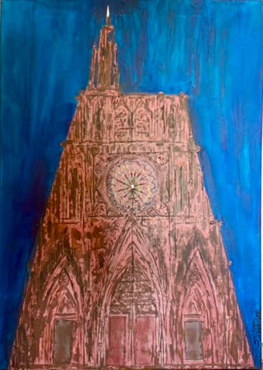 Pintura titulada "Cathédrale notre da…" por Jurgen Jabouille, Obra de arte original, Acrílico