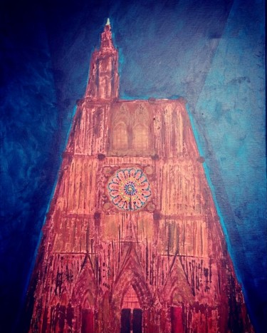 Pintura titulada "Cathédrale notre da…" por Jurgen Jabouille, Obra de arte original, Acrílico