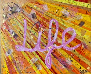 Malerei mit dem Titel "La vie en rose" von Jurgen Jabouille, Original-Kunstwerk, Acryl