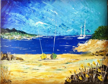 Painting titled "Bord de mer" by Jurgen Jabouille, Original Artwork, Acrylic