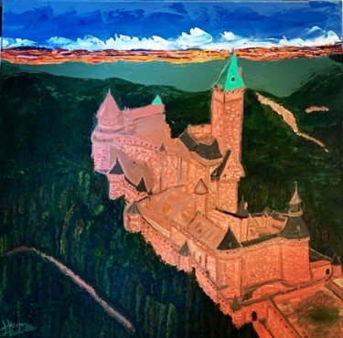 Pintura titulada "Haut-Koenigsbourg…" por Jurgen Jabouille, Obra de arte original, Acrílico