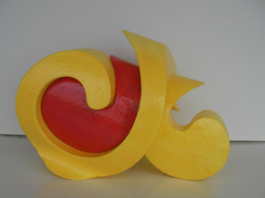 Rzeźba zatytułowany „Trio ylw-red-ylw M” autorstwa Jurgen Liedel, Oryginalna praca, Plastik