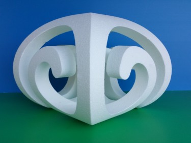 Sculpture titled "convolution M brut" by Jurgen Liedel, Original Artwork, Plastic