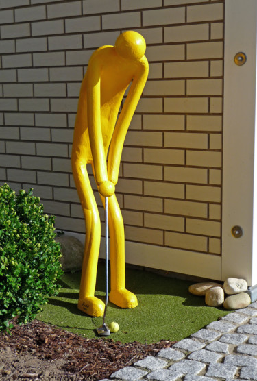 Sculpture titled "Golfer Travemünde/DE" by Jurgen Liedel, Original Artwork, Mixed Media