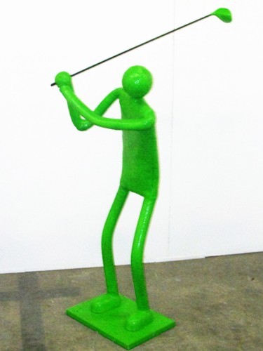 Sculpture intitulée "golfer Zumikon/CH" par Jurgen Liedel, Œuvre d'art originale, Techniques mixtes