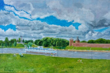 Картина под названием "Novgorod, The Great…" - Juri Semjonov, Подлинное произведение искусства, Масло