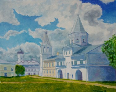 Peinture intitulée "Novgorod, The Great" par Juri Semjonov, Œuvre d'art originale, Huile