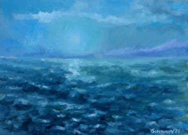 Painting titled "Sea Stories - Night…" by Juri Semjonov, Original Artwork, Oil
